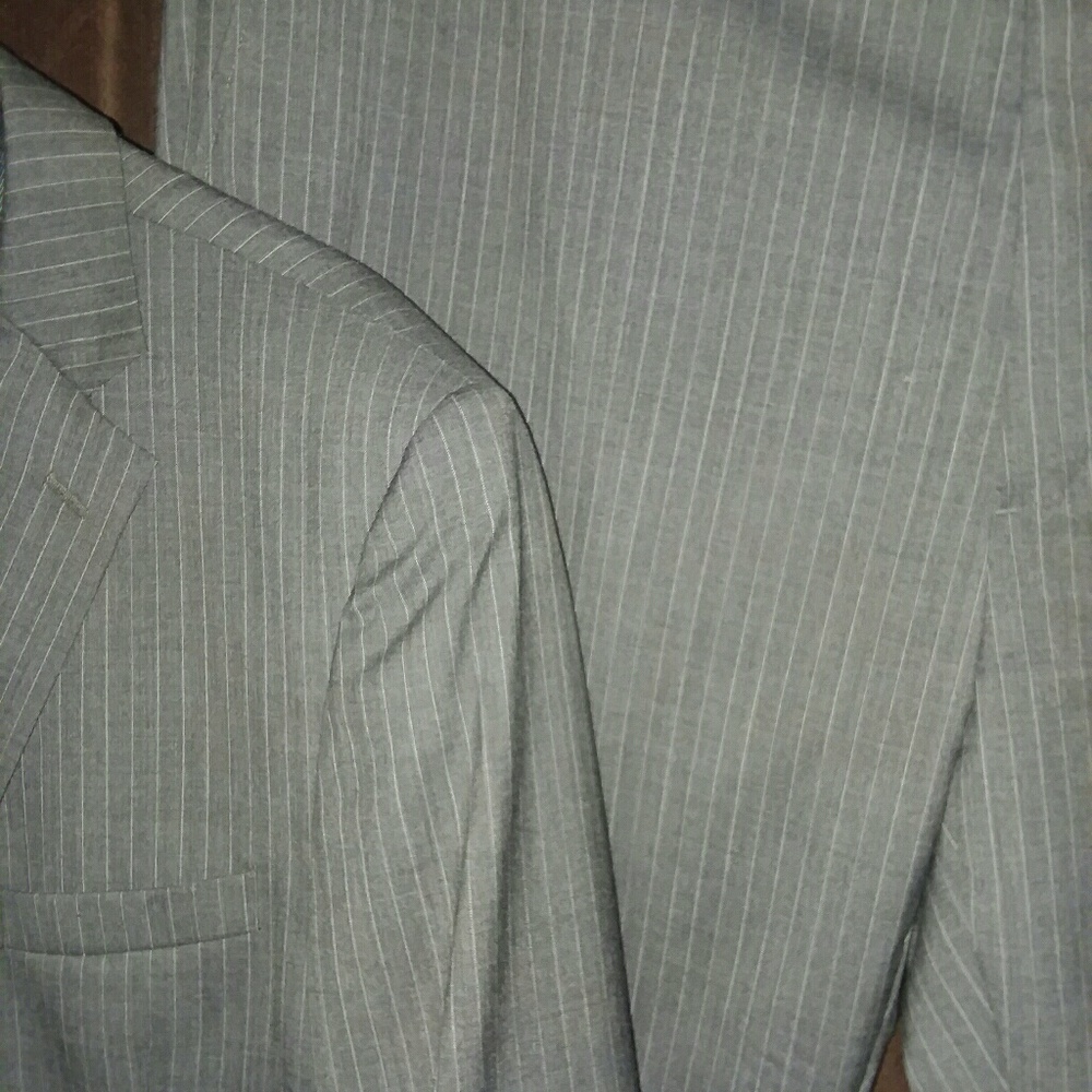 Gray Pinstriped Suit